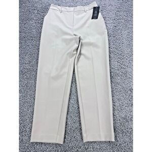 NA-KD Suit Dress Pants Women EU40 US 9.5 Cream Mid Rise Cropped Straight Leg NWT